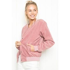 BRANDY MELVILLE pink corduroy jacket
